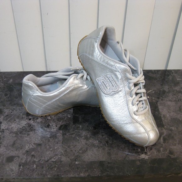 bebe Shoes - NWOT Bebe Sport BBSP logo silver sneakers shoes 8